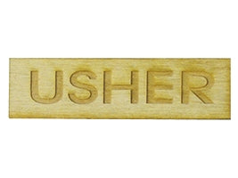 Usher Badge-Wood