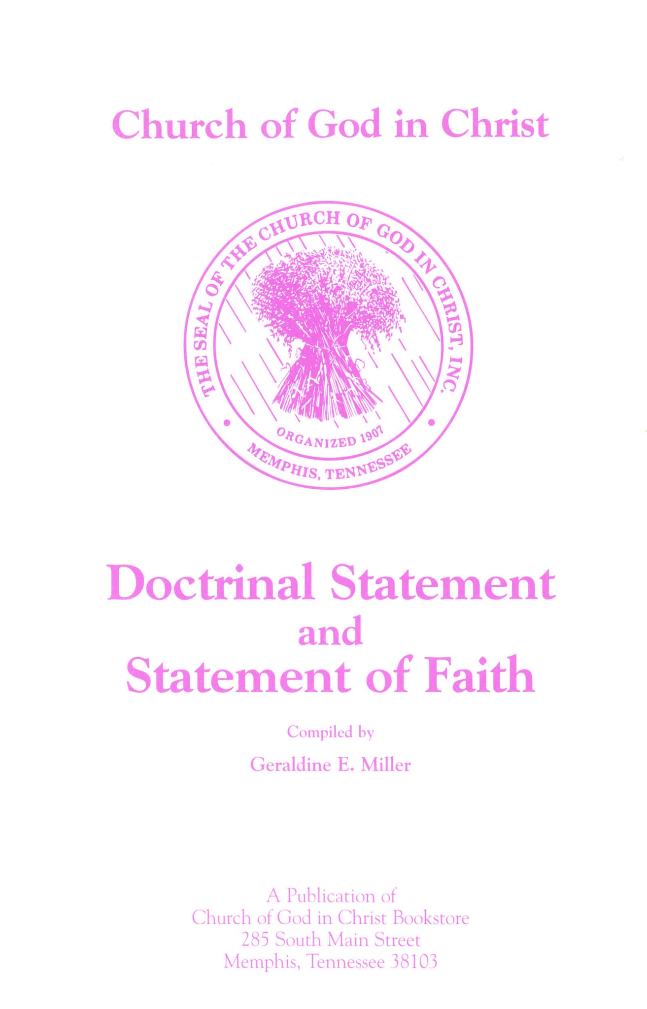 Doctrinal Statement & Statement of Faith – Church of God in Christ ...