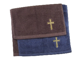 Towel | Gold Cross (Burgundy)