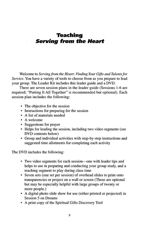 Serving from the Heart: Finding Your Gifts and Talents for Service - L ...