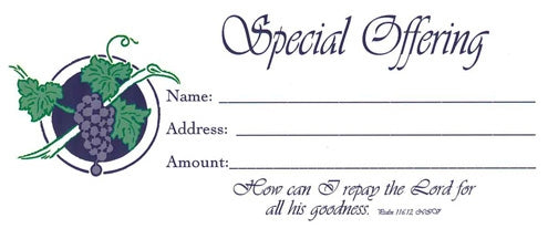 Special Offering Envelopes