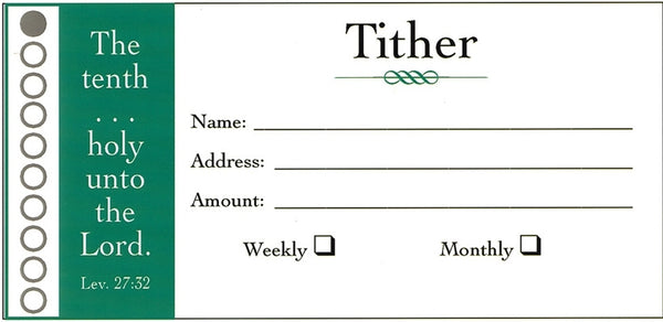 Tither Envelopes, (Box of 100) – Church of God in Christ Publishing House
